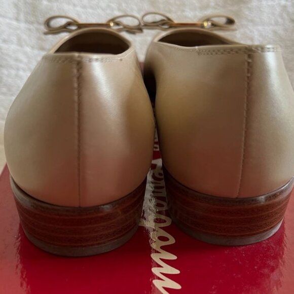 Brand New Salvatore Ferragamo liceo Women sz 5.5 b Tan Deserto Calf shoes - Picture 3 of 9
